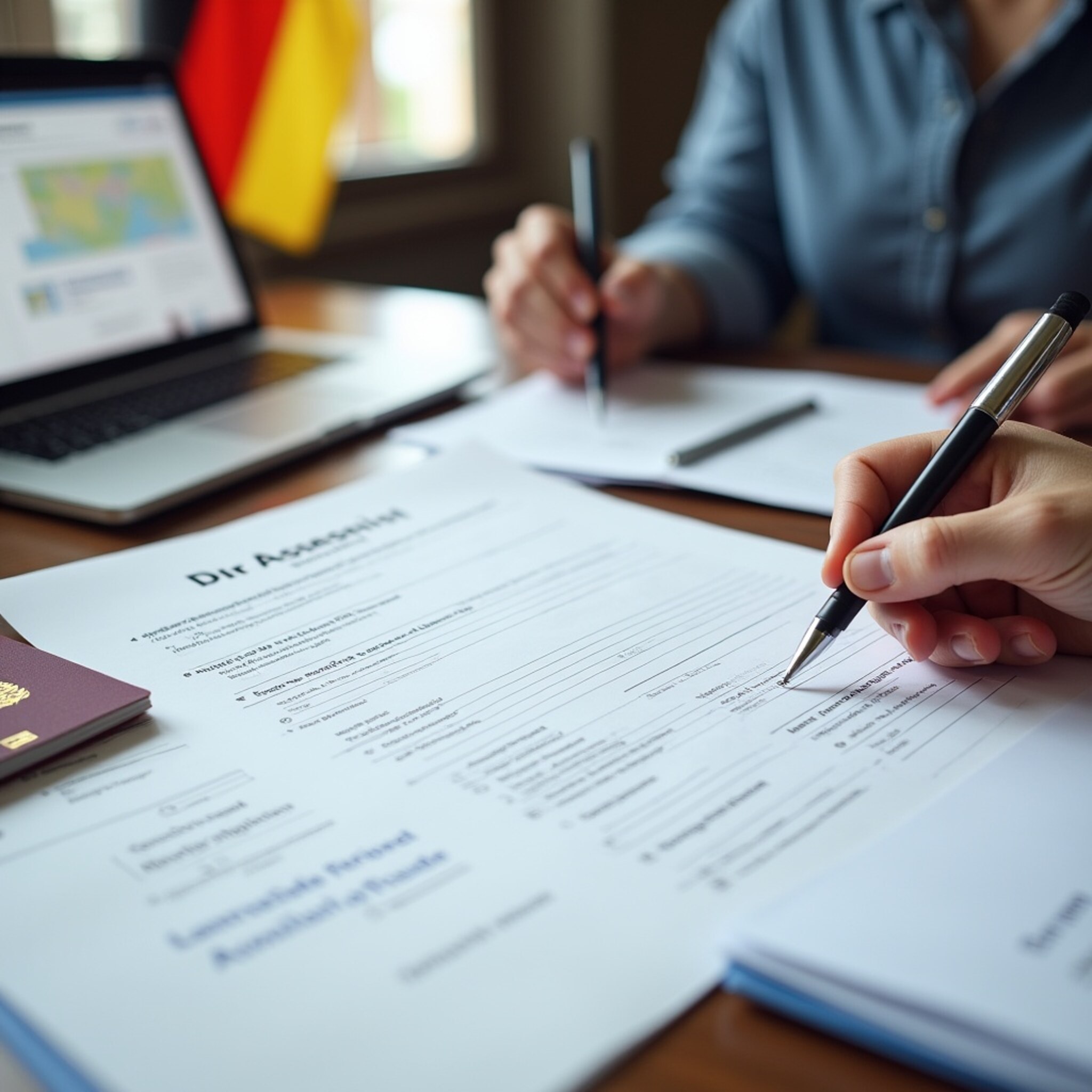ملء استمارات التقديم للجامعات الألمانية مع الوثائق المطلوبة