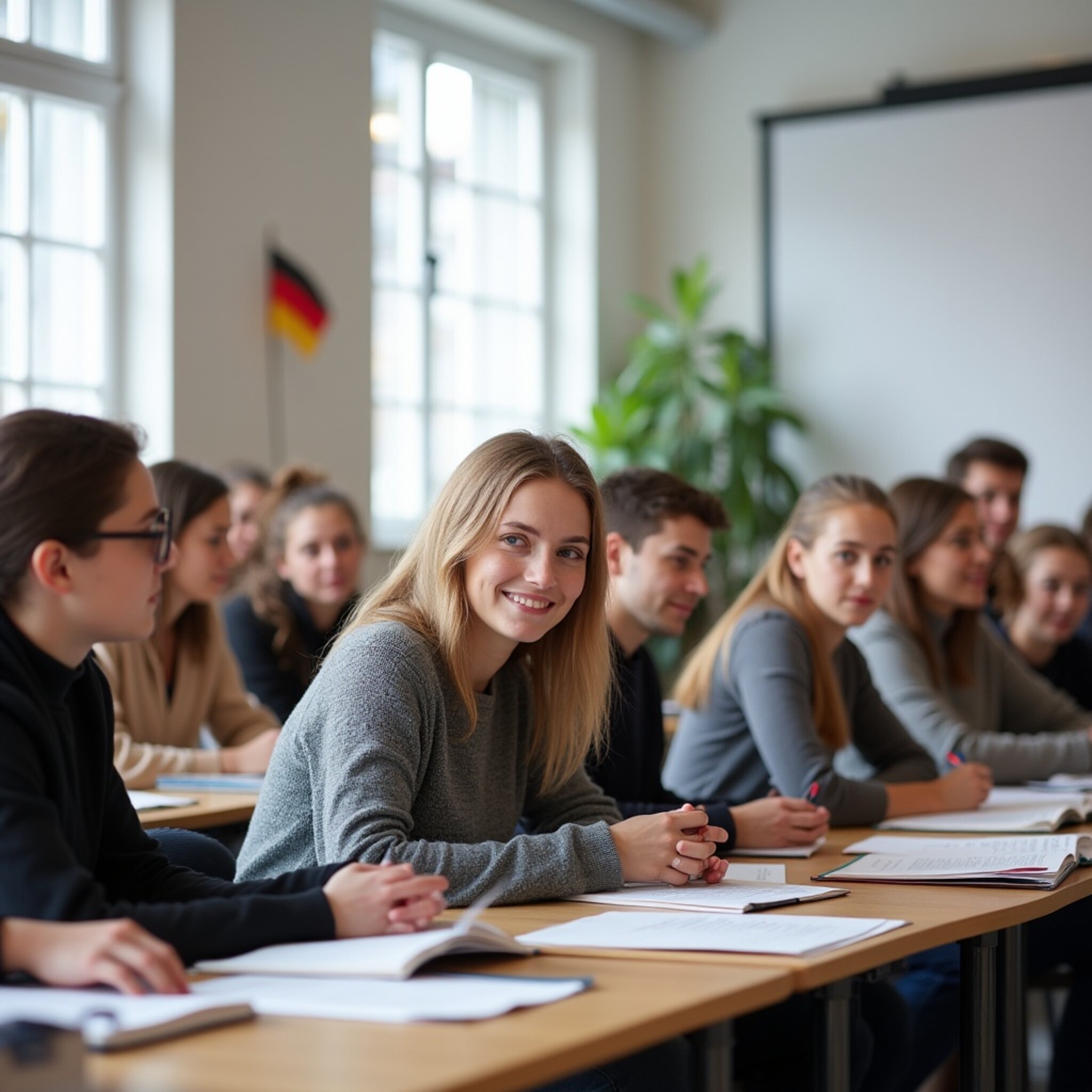 طلاب دوليون يدرسون اللغة الألمانية في ألمانيا
